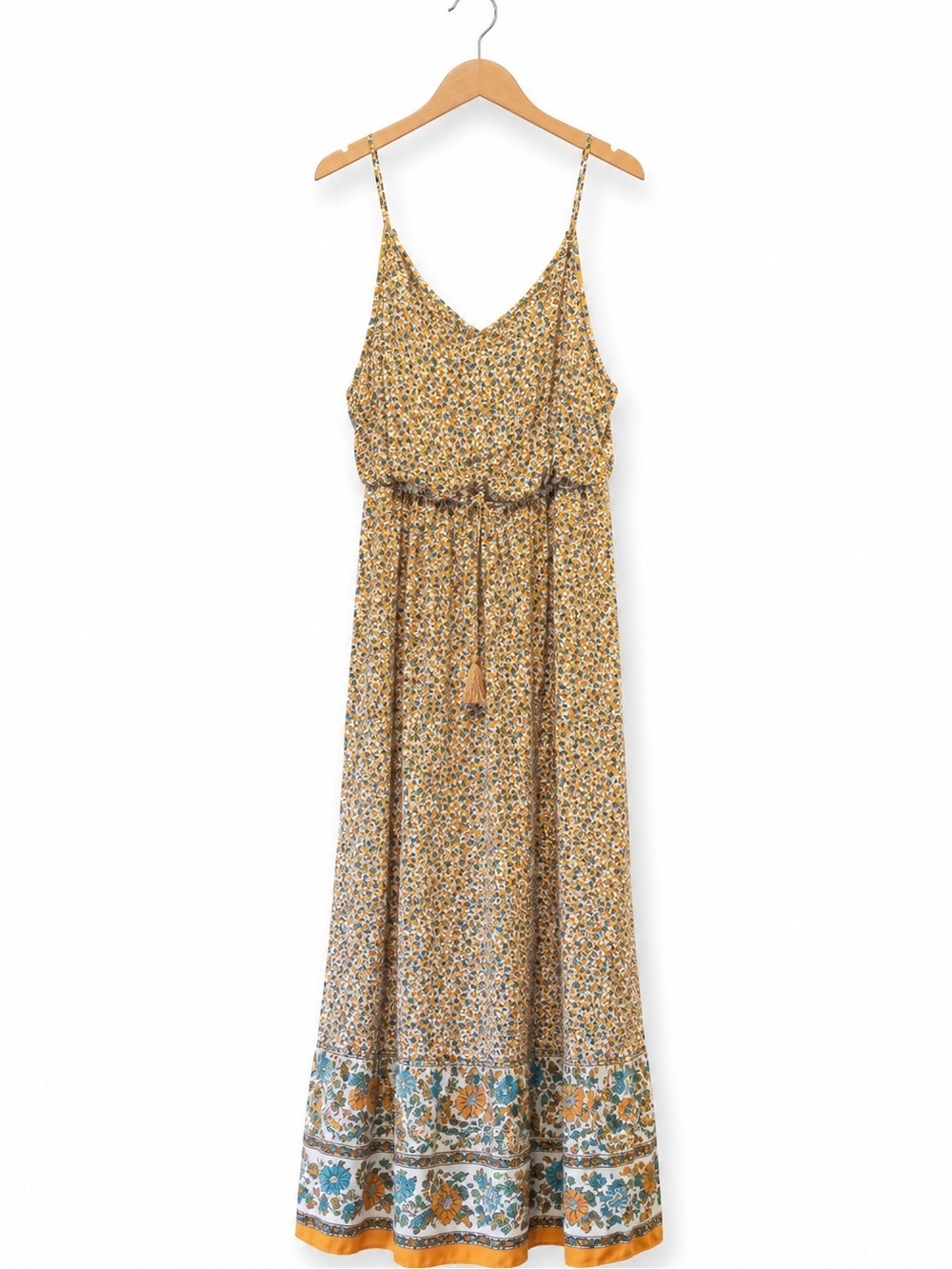 Kirundo Floral Sleeveless Boho Maxi Dress Women's Size M